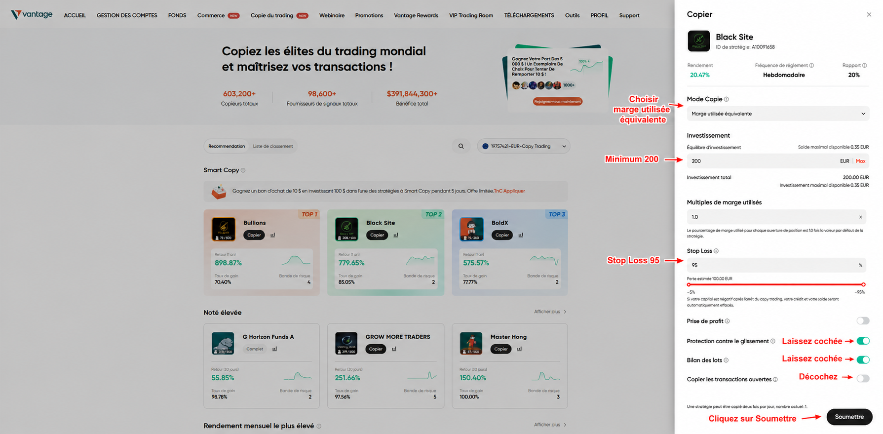 Étape 11 - Configurer et valider la copie